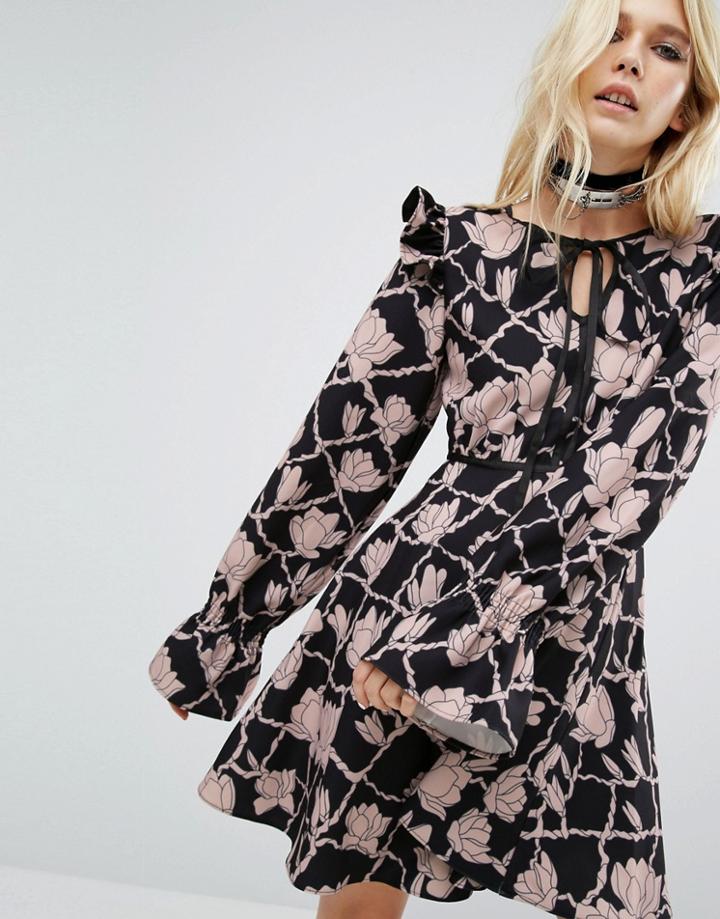 Sister Jane Ruffle Dress In Print - Multi