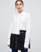 Hugo Pocket Panel Shirt - White