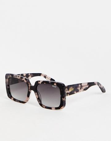 Quay X Paris Hilton Total Vibe Square Sunglasses In Tort-brown