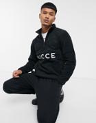 Nicce Corto Half Zip Fleece Jacket In Black