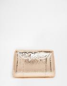 Asos Bridal Box Clutch Bag With Jewelled Clasp - Gold