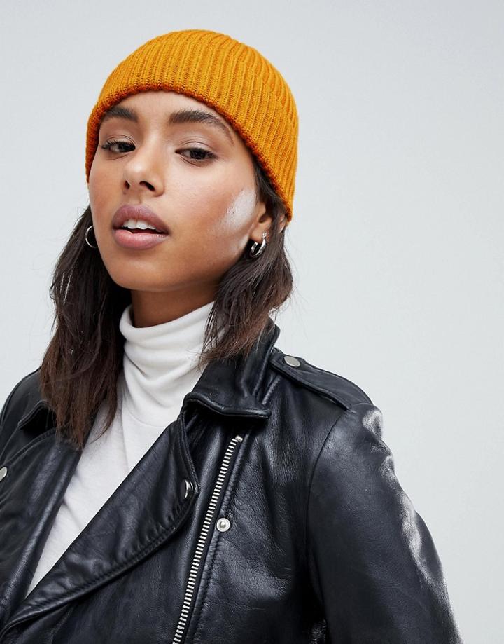 New Look Mustard Beanie Hat - Yellow
