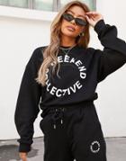 Asos Weekend Collective Co-ord Oversized Sweatshirt With Logo In Black