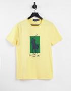 Polo Ralph Lauren Large Pony Print T-shirt In Yellow