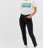 Pull & Bear Slim Mom Stretch Jeans In Black - Black