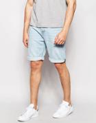 Pull & Bear Denim Shorts In Light Blue - Light Blue