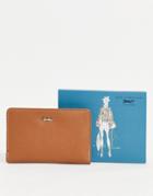 Paul Costelloe Leather Long Wallet In Tan-brown