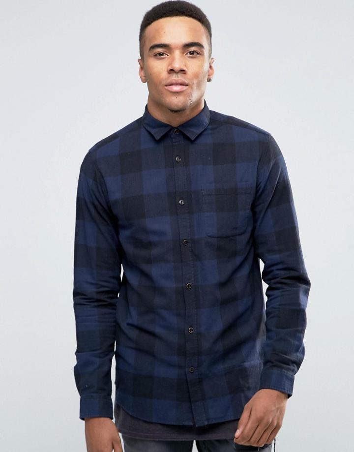 Jack & Jones Overdye Check Shirt - Black