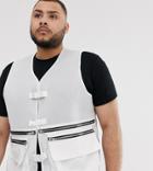 Jaded London Mesh Utility Tank In White - White