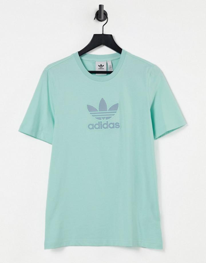 Adidas Originals Trefoil Series T Shirt In Mint-green