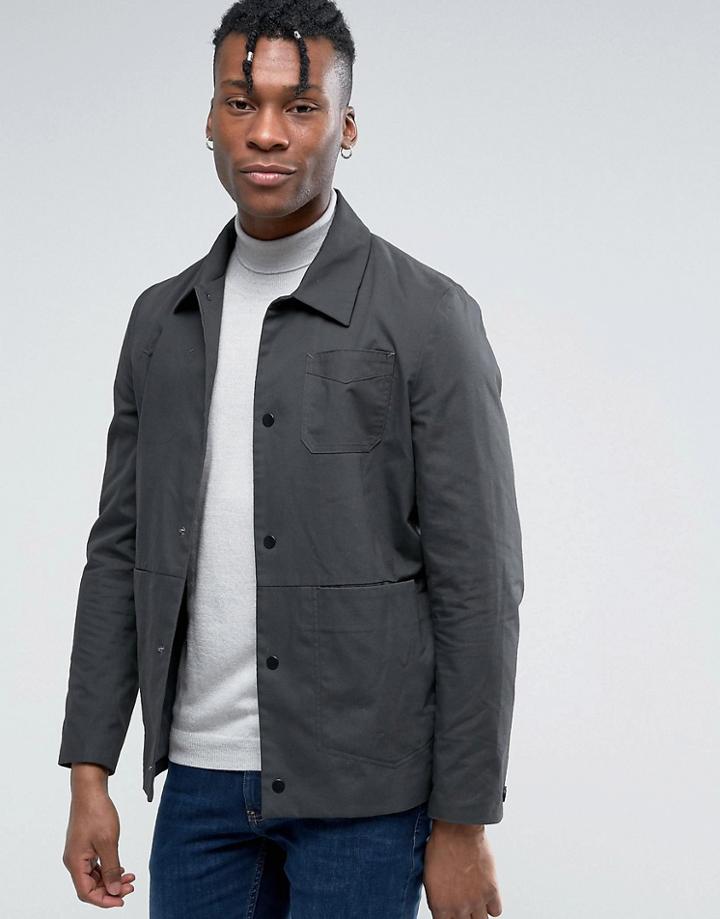 Asos Smart Worker Jacket In Charcoal Marl - Gray