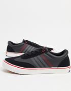 Le Breve Premium Suedette Sneakers In Black