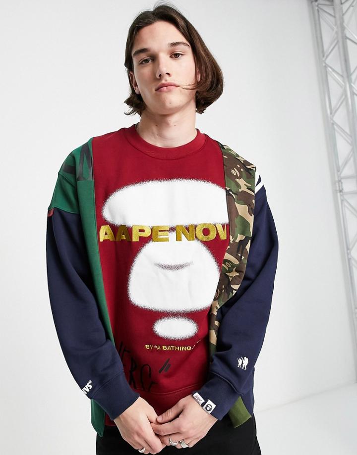 Aape By A Bathing Ape Splice Sweatshirt In Multi