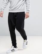 Asos Extreme Drop Crotch Jogger In Black - Black