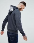 The North Face Seas Drew Peak Hoodie Reflective Logo In Dark Gray - Gray