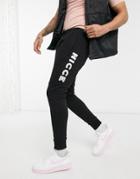 Nicce Truman Tapered Sweatpants In Black