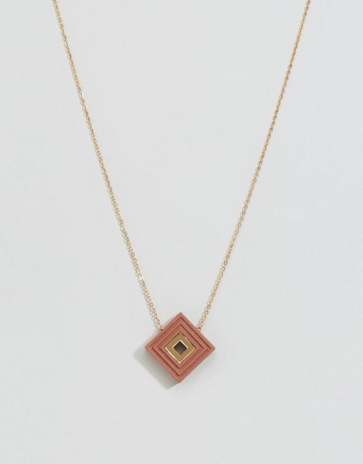 Wolf & Moon Diamond Necklace - Gold