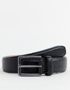 Ben Sherman Textured Belt In Black - Black