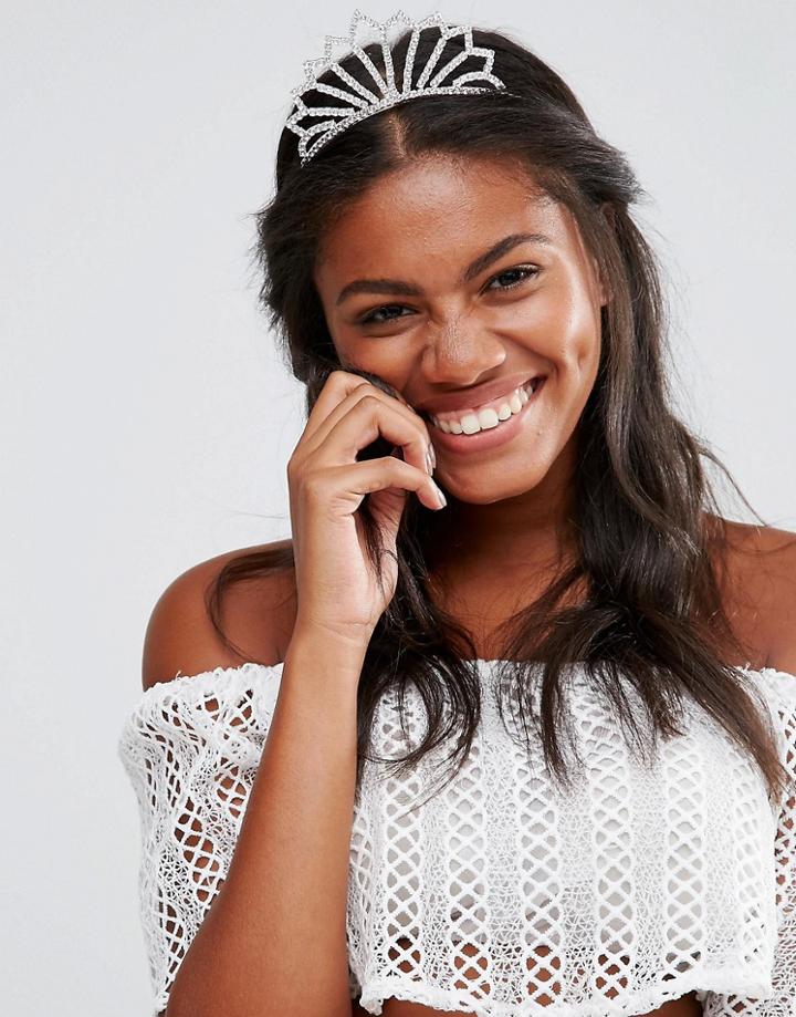 Cara Ny Statement Crown Hair Band - Silver