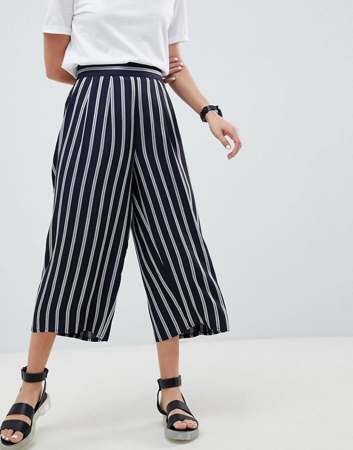 Asos Design Tailored Easy Stripe Culotte - Multi