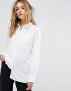 Cheap Monday White Shirt With Pleated Back - White