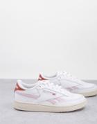 Reebok Club C Revenge Sneakers In White And Pink
