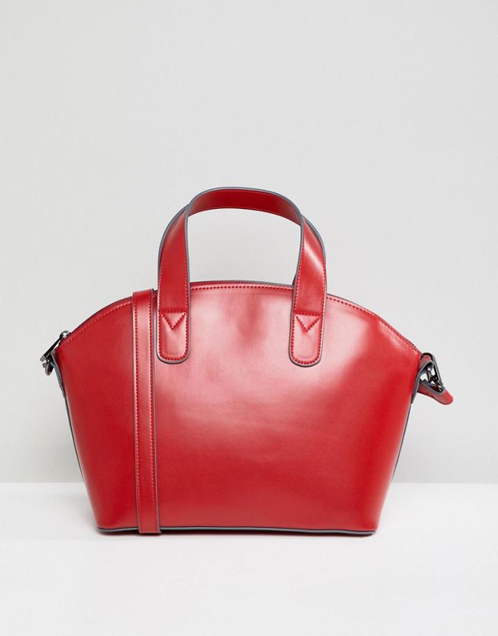 Asos Design Structured Mini Tote Bag - Red