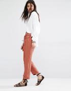 Mango Drawstring Relaxed Pant - Terracotta