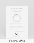 Maya Angelou Legacy By Dogeared Sterling Silver Thrive Engraved Reminder Ring - Silver