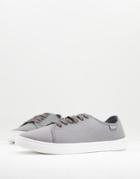 French Connection Canvas Sneakers In Gray-grey
