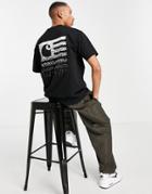 Carhartt Wip Fade State Backprint T-shirt In Black