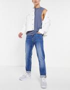 Don't Think Twice Slim Fit Jeans In Mid Blue-blues
