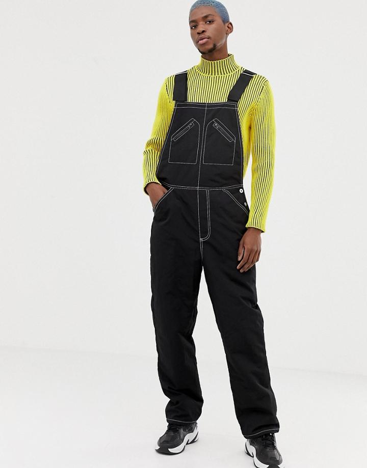 Collusion Nylon Overall In Black - Black