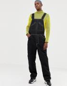 Collusion Nylon Overall In Black - Black
