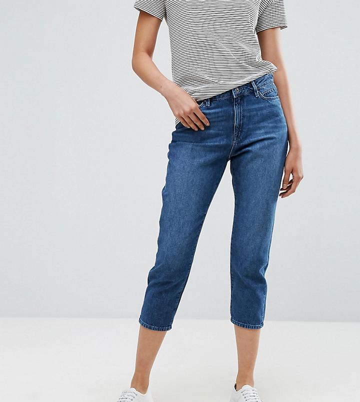 Esprit Cropped Mom Jeans-blue