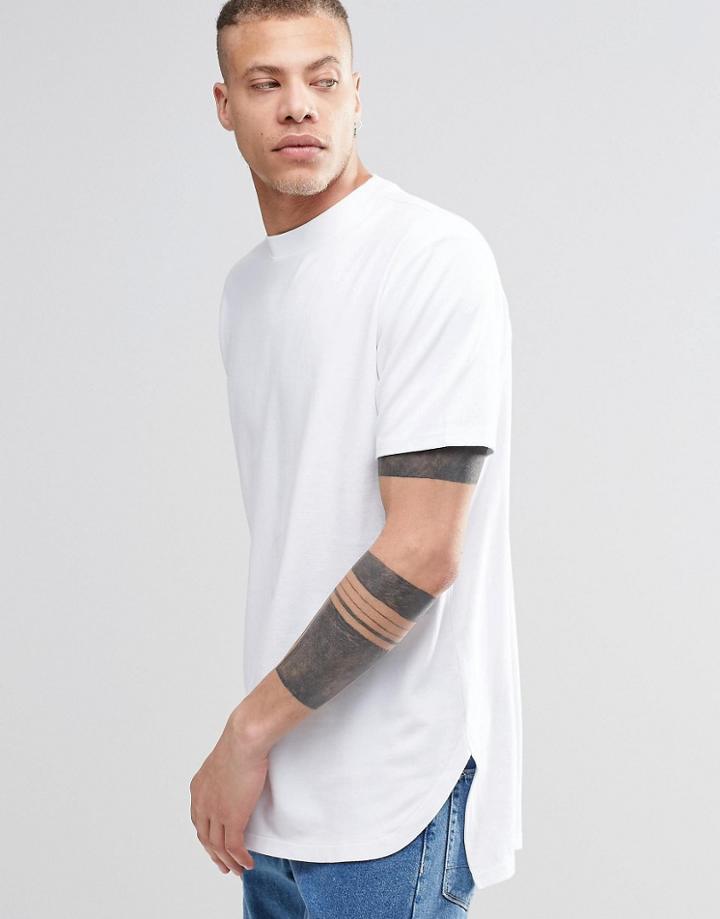 Weekday U-turn Longline T-shirt White - White