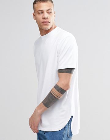Weekday U-turn Longline T-shirt White - White
