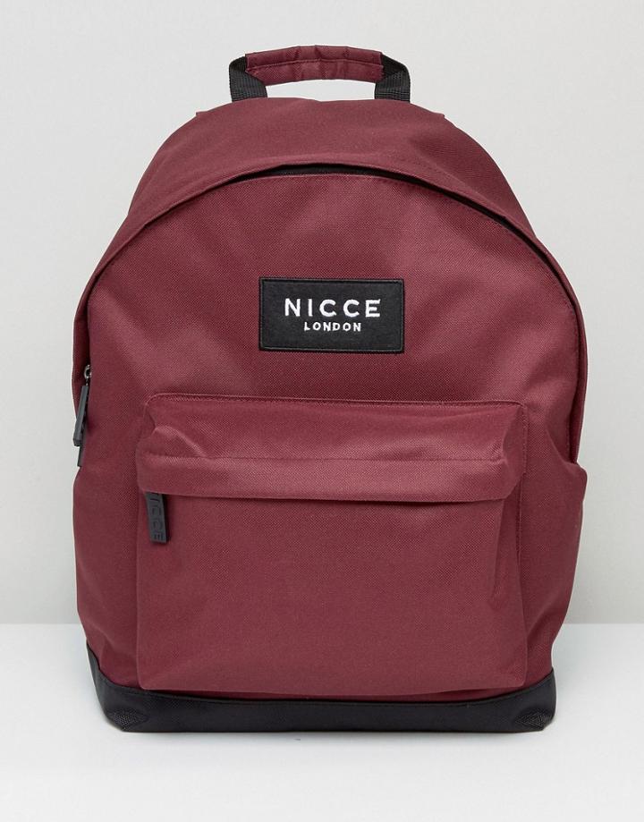Nicce London Backpack In Burgundy - Red