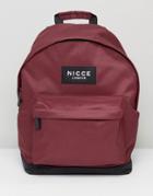 Nicce London Backpack In Burgundy - Red