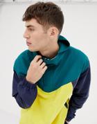 Collusion Tech Jacket In Color Block - Blue