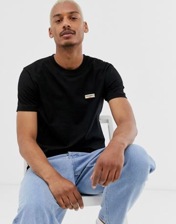 Nudie Jeans Co Daniel Logo T-shirt In Black