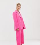 Collusion Oversized Jumbo Cord Tailored Blazer - Pink