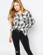 Only Checked Shirt With Front Pockets - Cloud Dancer