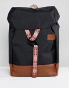 Asos Backpack In Black With Taping Details - Black