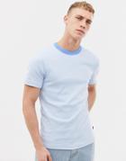 Tiger Of Sweden Jeans Slim Fit Crew Neck T-shirt With Tonal Neck In Blue - Blue