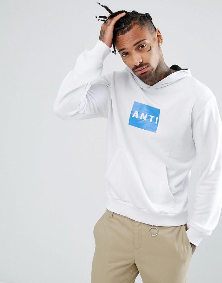 Antioch Block Gloss Logo Hoodie - White
