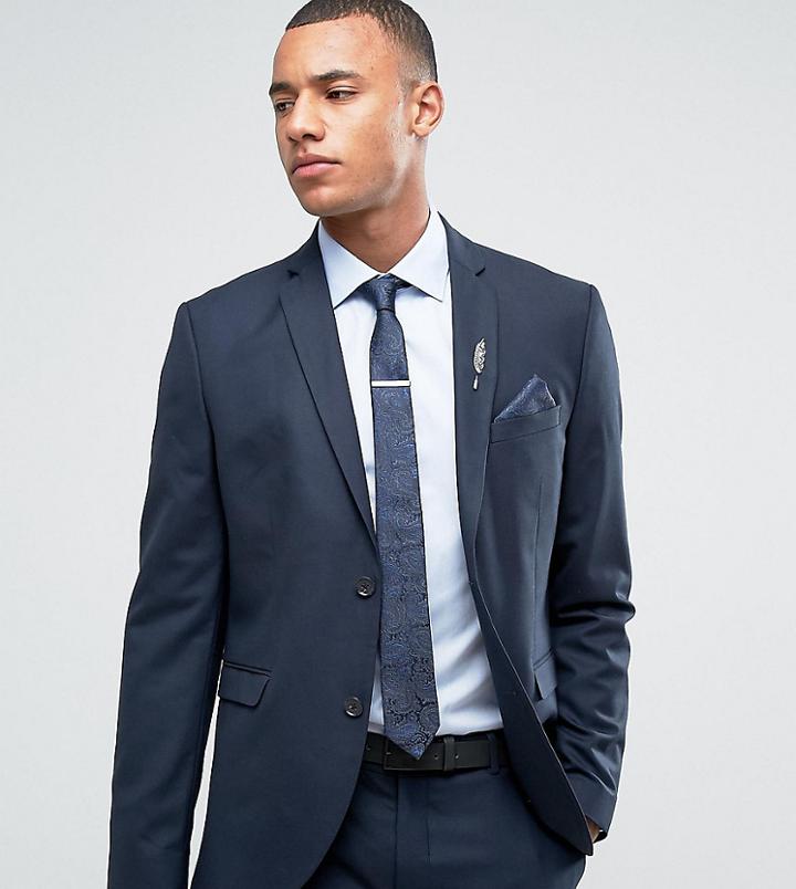 Jack & Jones Premium Slim Fit Suit Jacket In Navy - Navy
