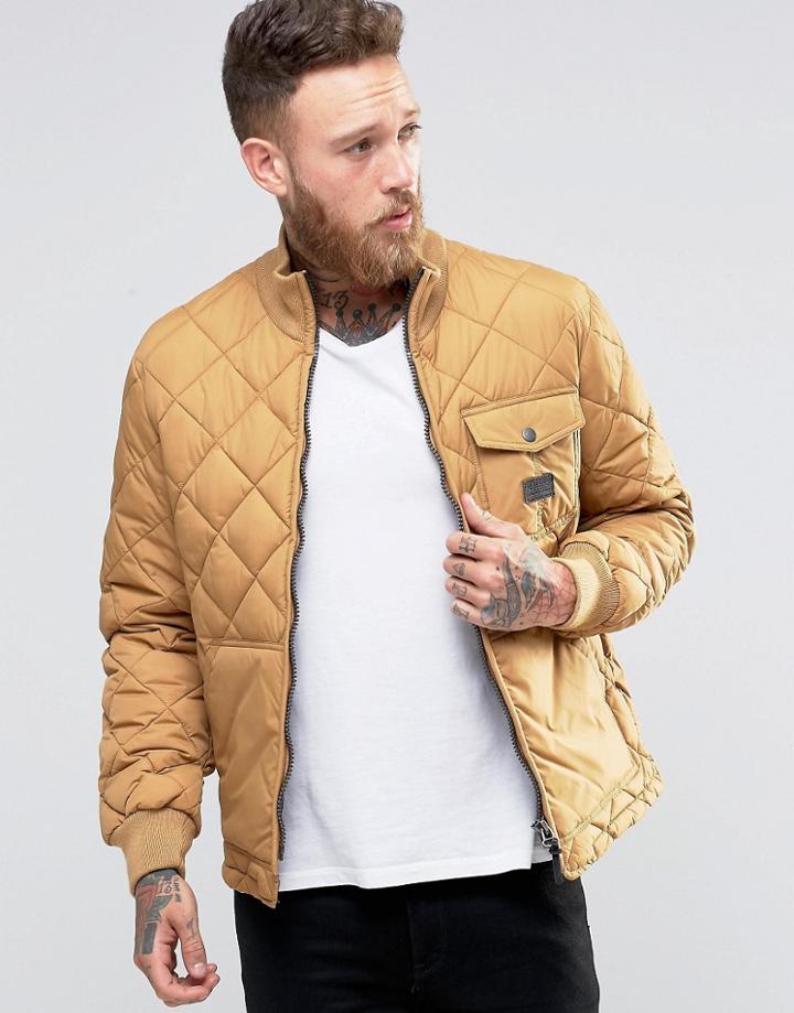 Lee Quilted Jacket Dijon Yellow - Yellow