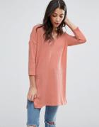 Vero Moda Longline Sweater - Pink