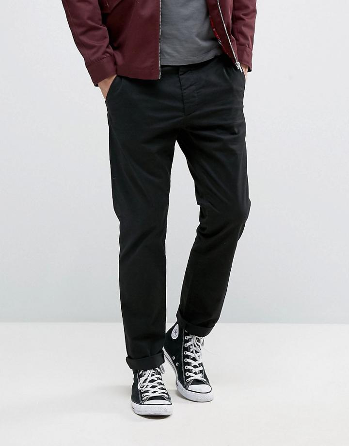 Jack & Jones Intelligence Slim Fit Chino In Stretch Cotton - Black
